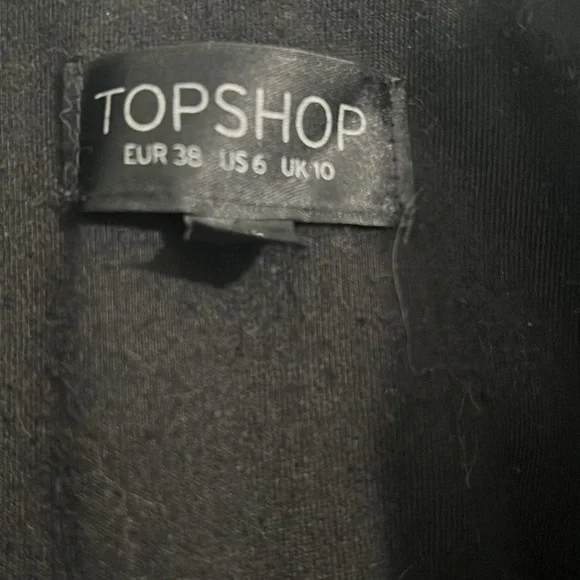 Black Topshop Faux Fur Biker Jacket - Picture 3 of 4